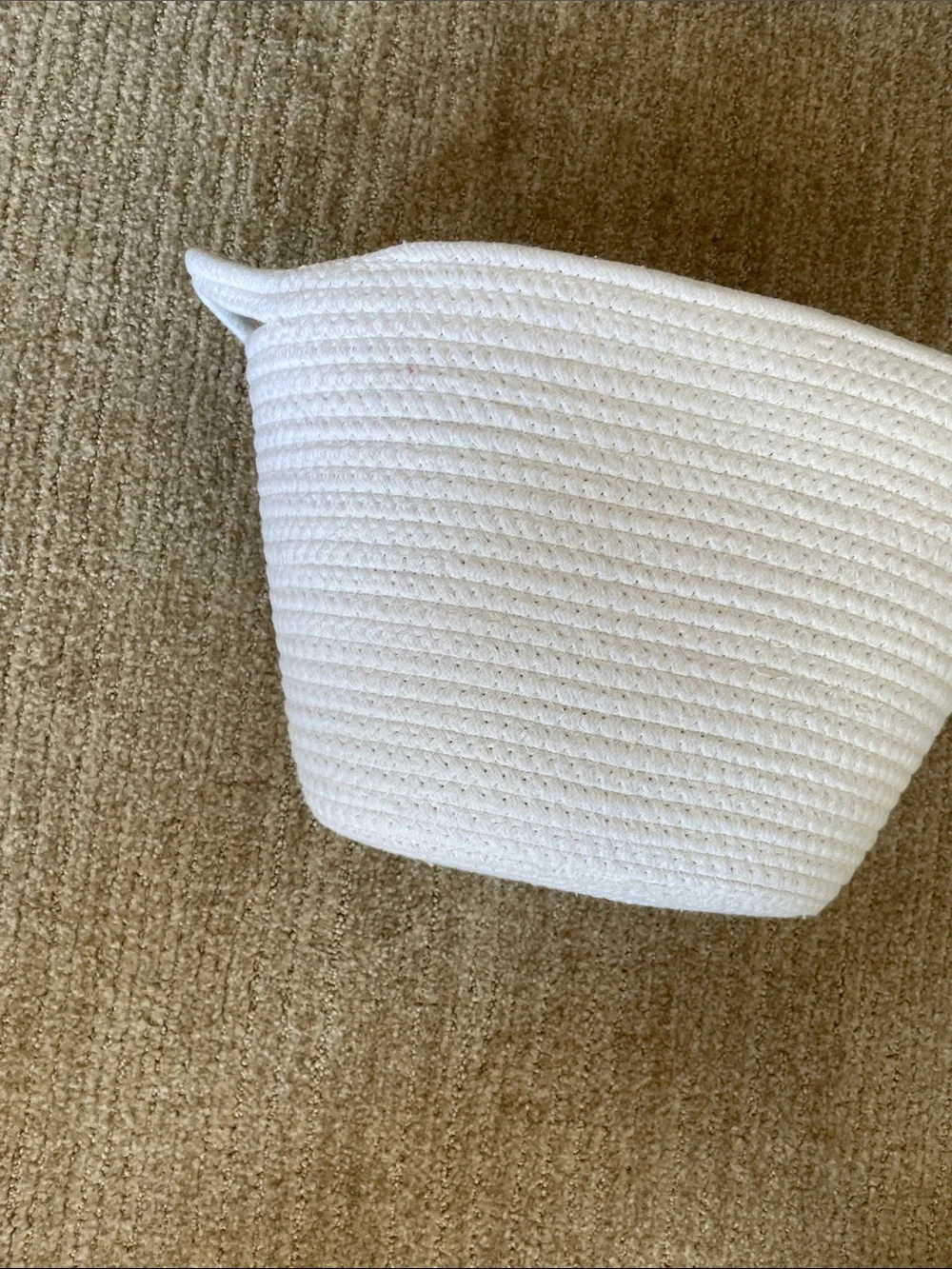 White Woven Cotton Storage Basket - Home Accents